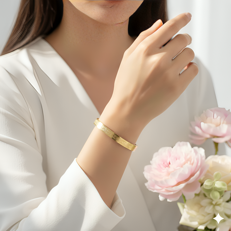 hand cuff 6 Ayat ul Kursi Hand Cuff By Zara Jewellers