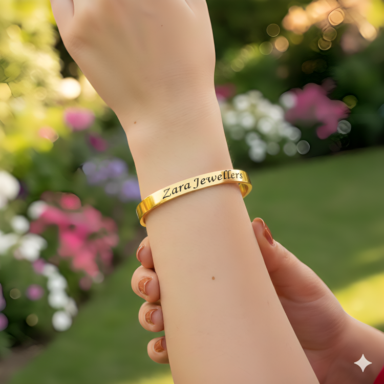 Customize Hand Cuff Golden