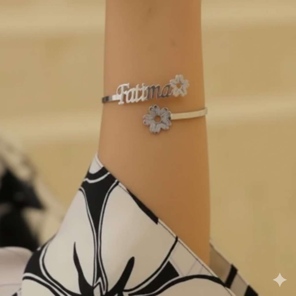 Flower Name Bangle By Zara Jewellers