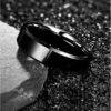 black chaly Couple Statement Ring Black