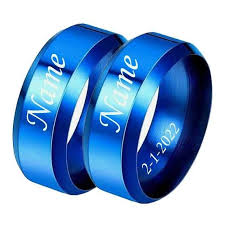 Blue Colour Couple Ring
