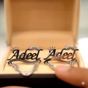 Moustache Style Cuff link Golden