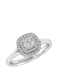 Square Diamond Engagement Ring