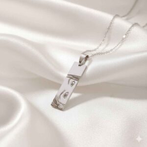 Vertical Eye Bar Necklace Gold