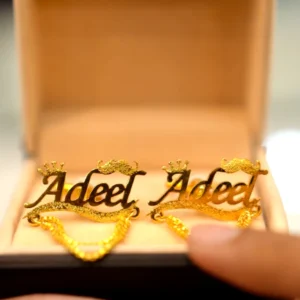 Moustache Style Cuff link Golden