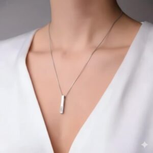 Men 3d Bar Necklace