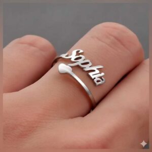 Stylish Name Ring By Zara Jewellers