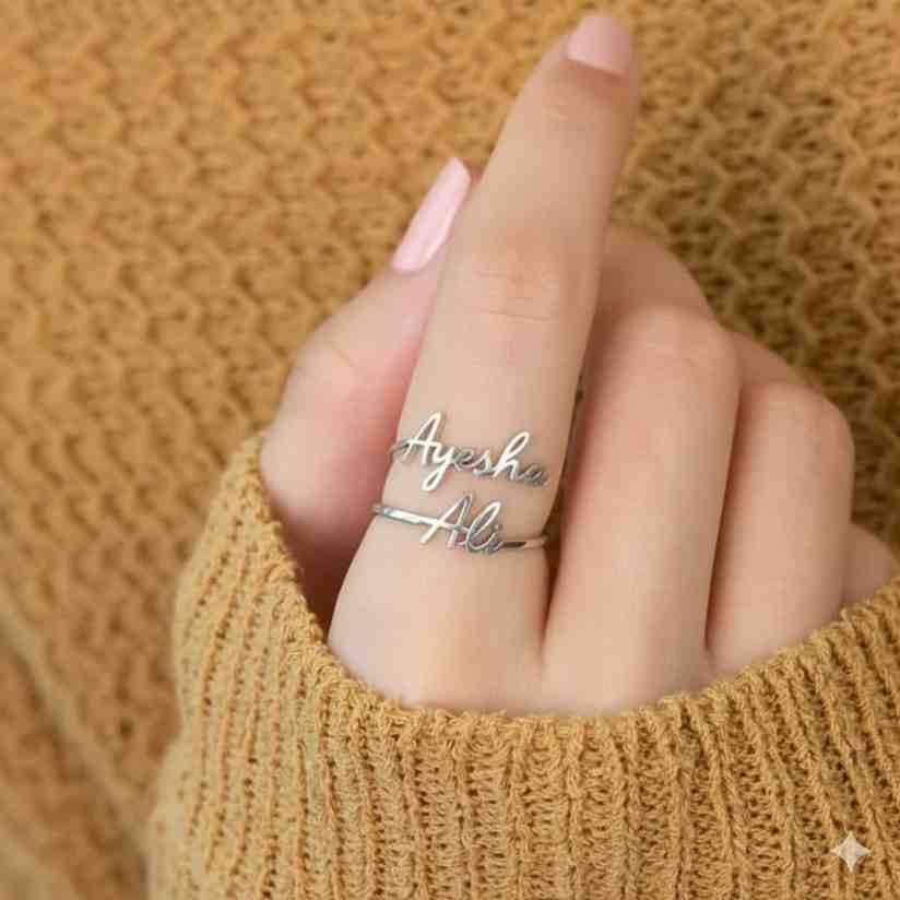 Customize Name Ring By Zara Jewellers
