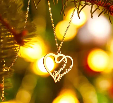 Special Double Heart Necklace By Zara Jewellers