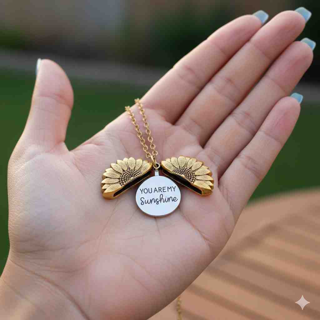 Customize Daisy Necklace Hidden Message By Zara Jewellers