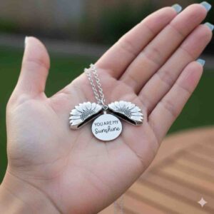 Customize Daisy Necklace Hidden Message By Zara Jewellers