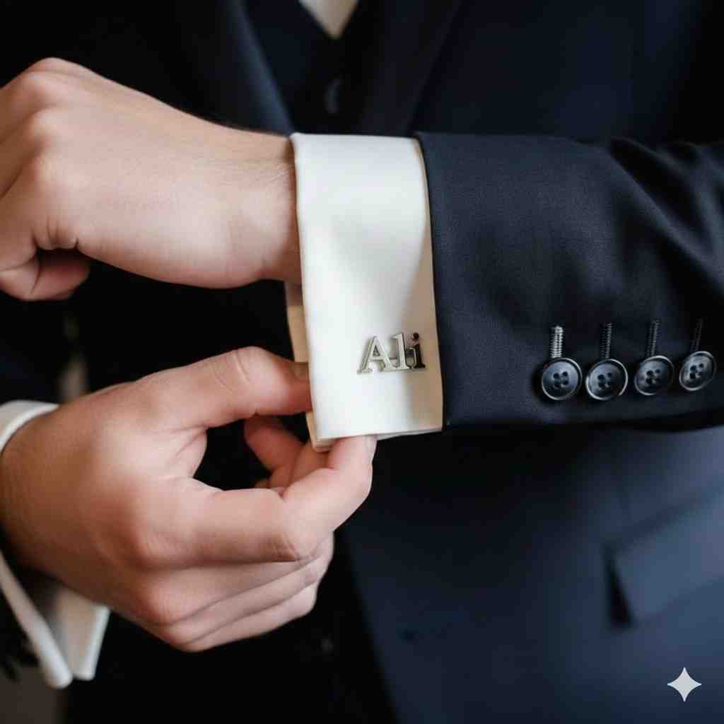 Customize Name Cuff link By Zara Jewellers Customize Name Cuff link By Zara Jewellers