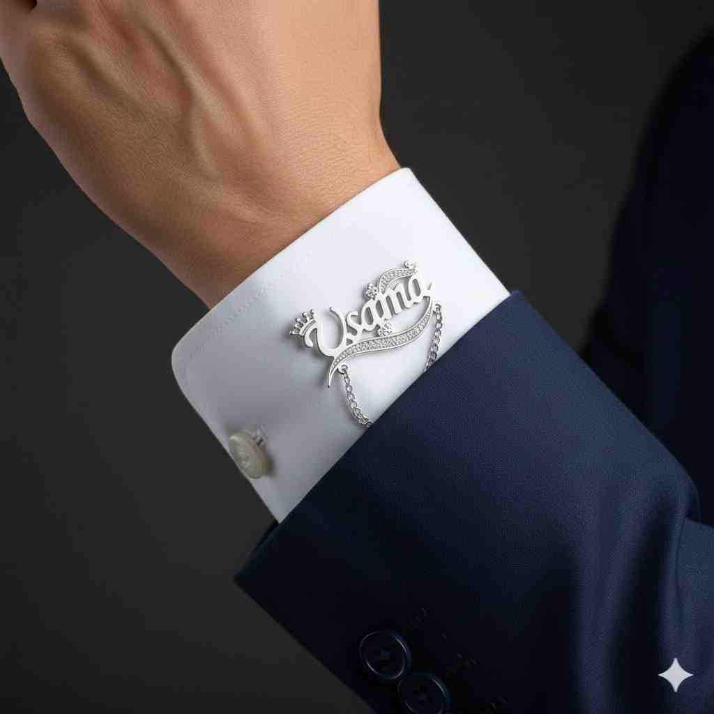Urdu Name Cuff Link By Zara Jewellers Urdu Name Cuff Link By Zara Jewellers