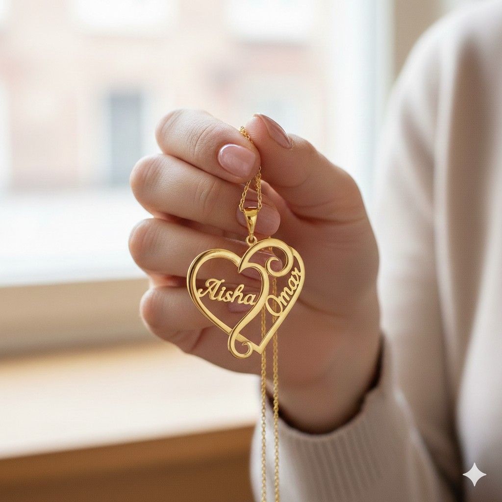 Heart Necklace With Name By Zara Jewellers Heart Necklace With Name By Zara Jewellers