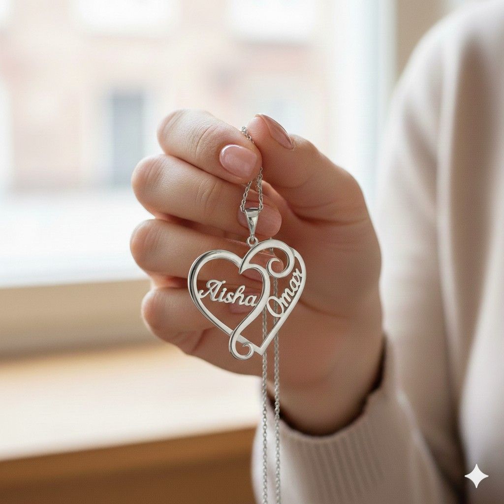 Heart Necklace With Name By Zara Jewellers Heart Necklace With Name By Zara Jewellers