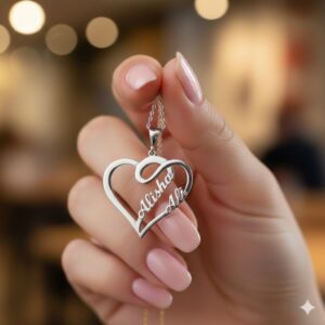 Customize Heart Necklace By Zara Jewellers