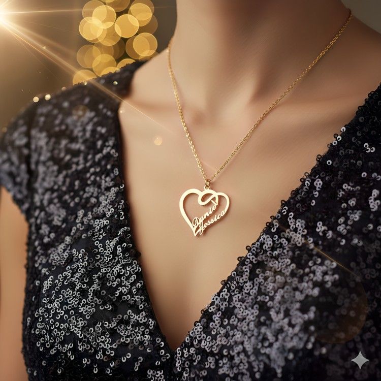 Customize Heart Necklace For Couple By Zara Jewellers Customize Heart Necklace For Couple By Zara Jewellers