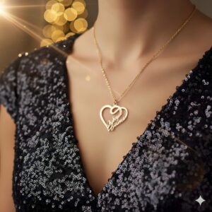 Customize Heart Necklace For Couple By Zara Jewellers