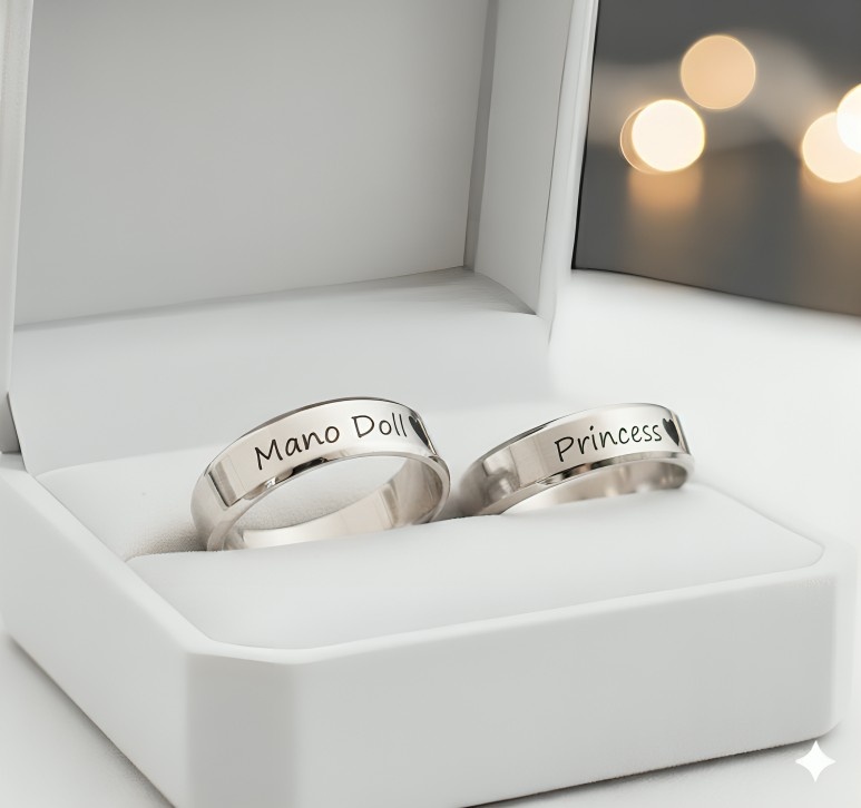 rings (3) Golden Colour Couple Ring