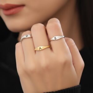 Bookstave Initial Ring By Zara Jewellers