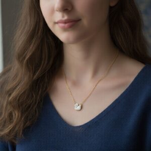 Dove Necklace Golden For Girls By Zara Jewellers