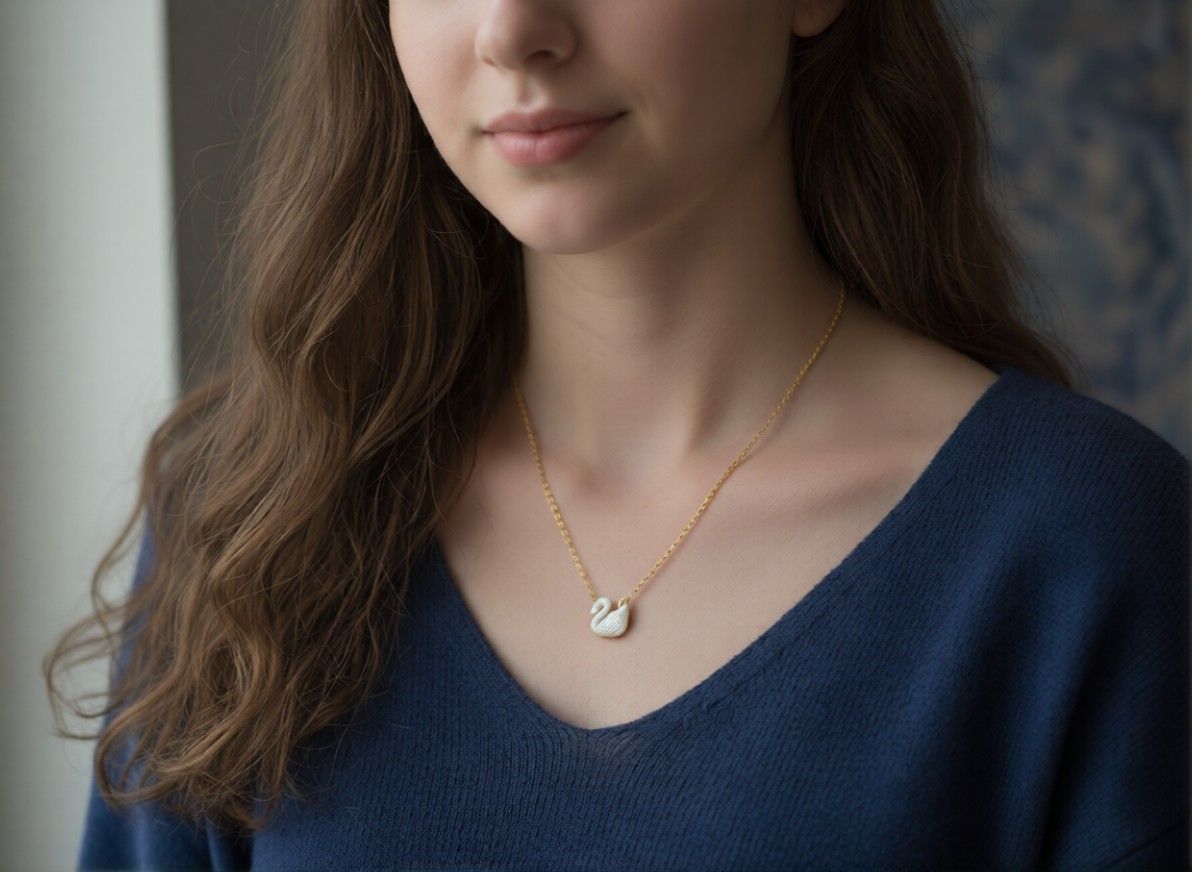 Dove Necklace Golden For Girls By Zara Jewellers