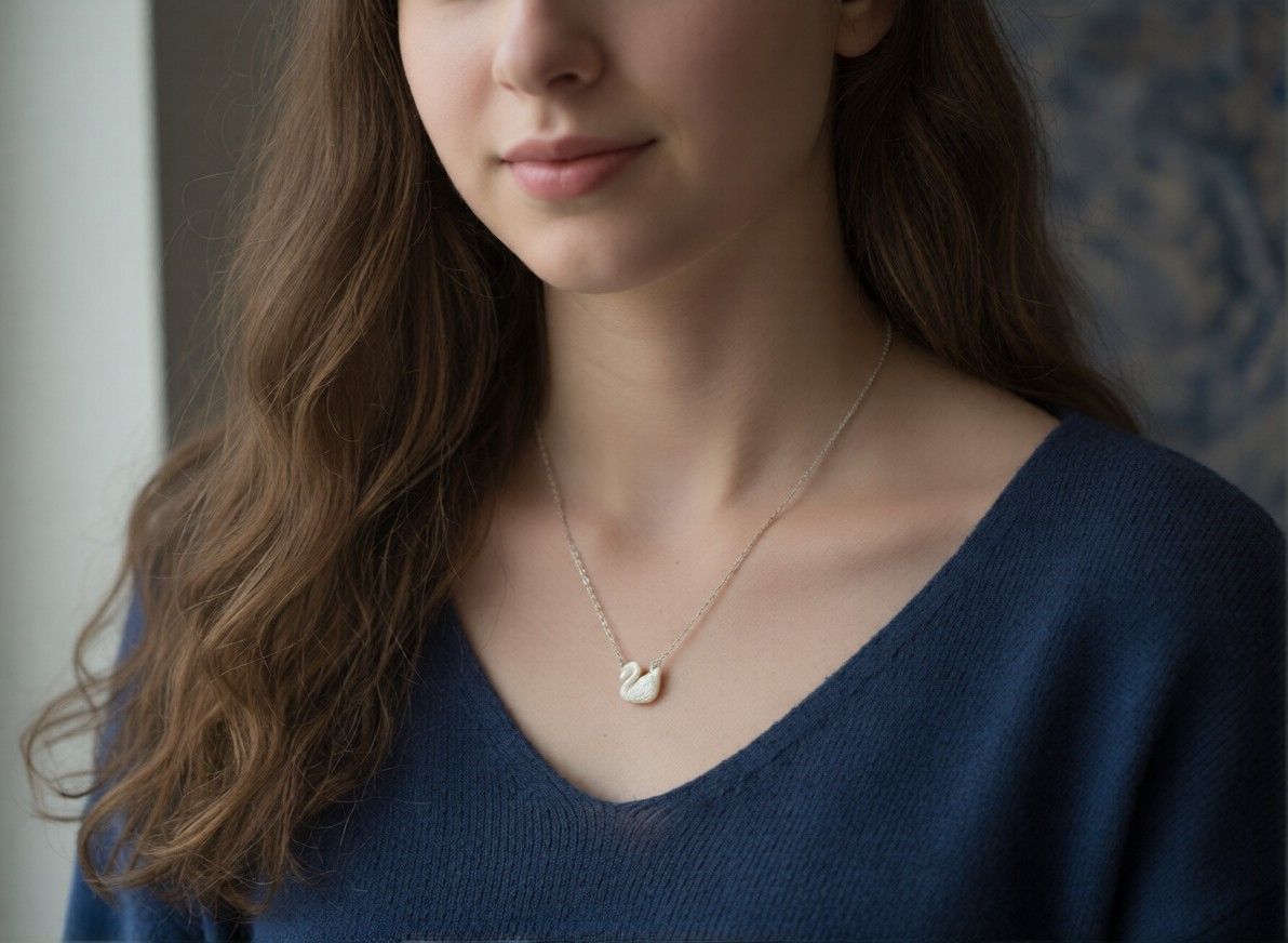 Dove Necklace Golden For Girls By Zara Jewellers