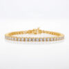 Golden Tennis Bracelet Women By Zara Jewellers Diamante Tennis Bracelet By Zara Jewellers