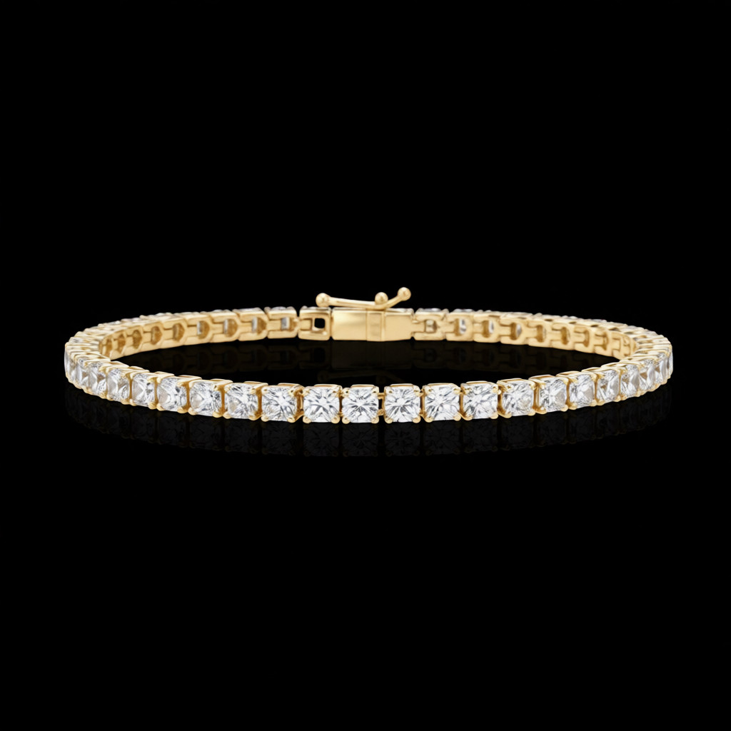 Golden Tennis Bracelet Women By Zara Jewellers