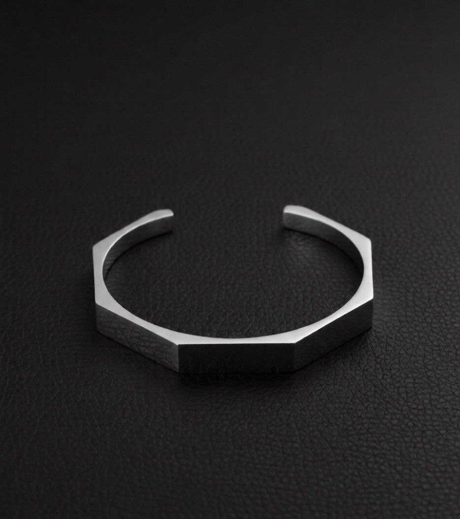 HexEdge Hand Cuff Bangle For Men By Zara Jewellers