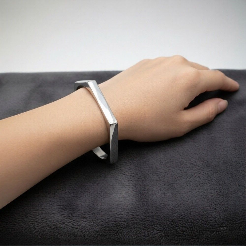 HexEdge Hand Cuff Bangle For Men By Zara Jewellers