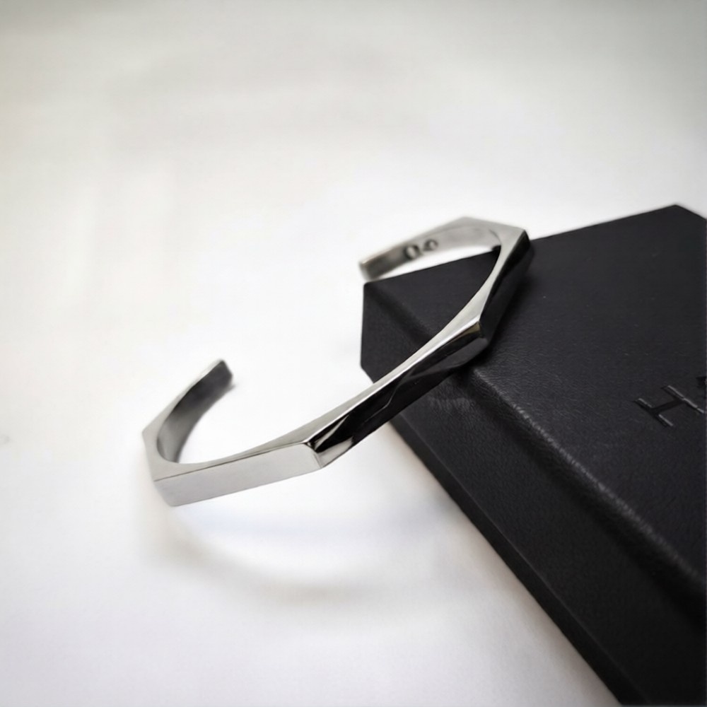 HexEdge Hand Cuff Bangle For Men By Zara Jewellers