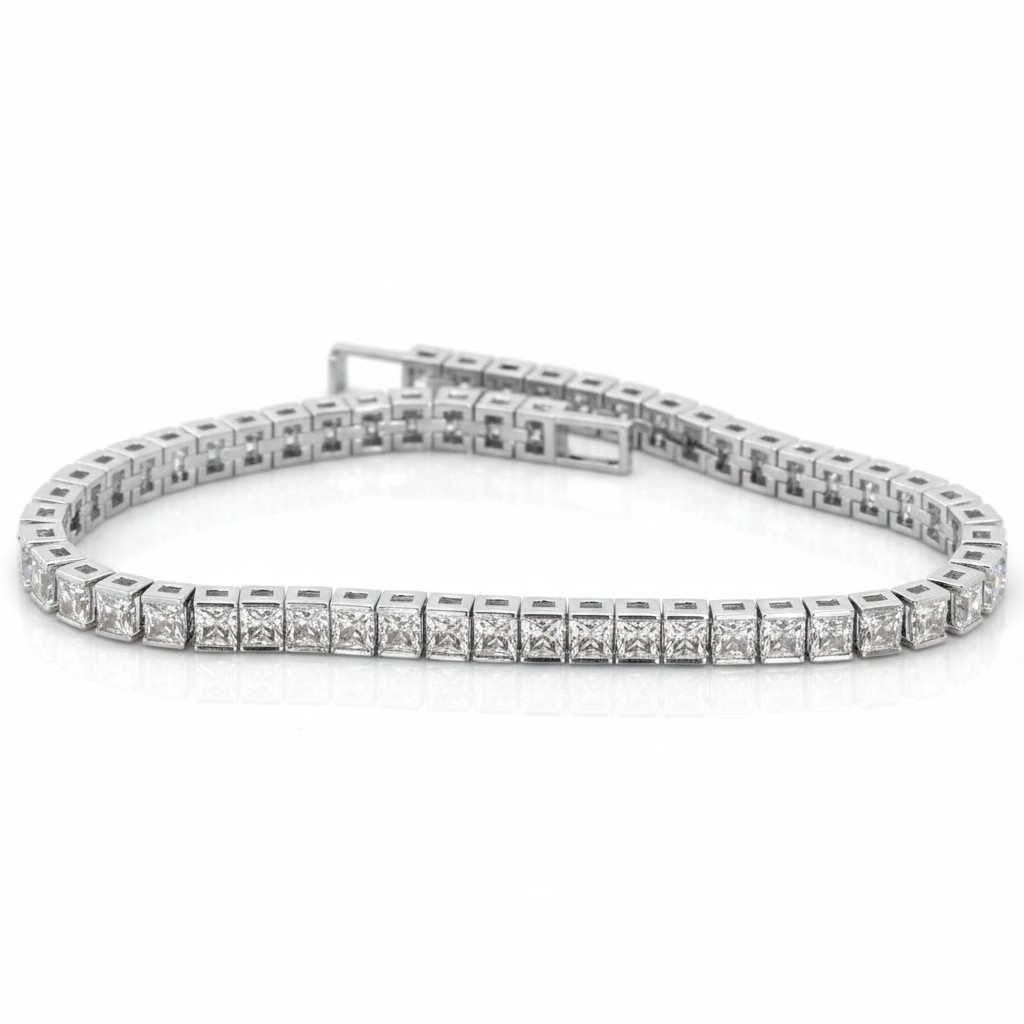 Silver Tennis Bracelet By Zara Jewellers