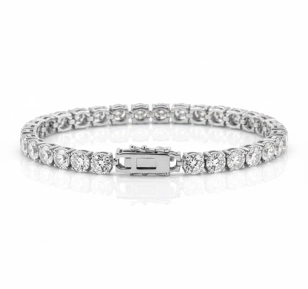 Silver Tennis Bracelet By Zara Jewellers