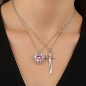 Heart Sword Necklace By Zara Jewellers