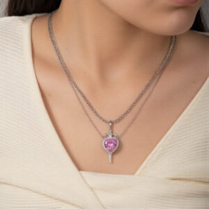 Heart Sword Necklace By Zara Jewellers