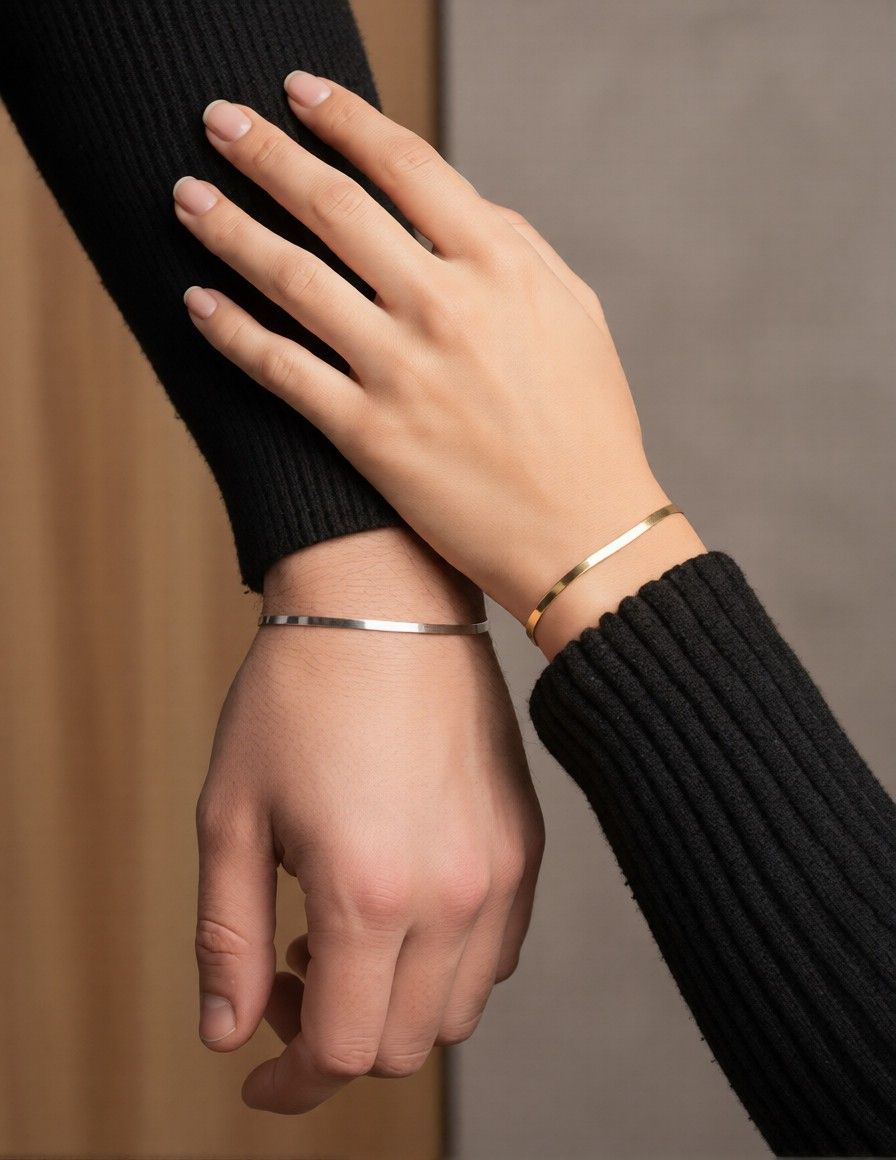 Couple Herringbone Bracelet By Zara Jewellers