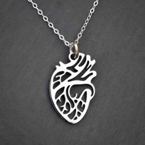 Anatomy Heart Necklace Silver By Zara Jewellers