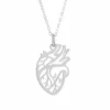 Anatomy Heart Necklace Silver By Zara Jewellers